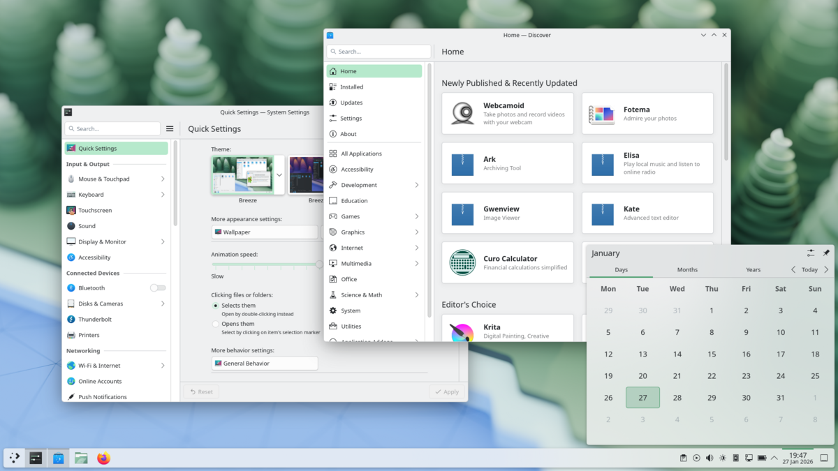 KDE Plasma 6.6 Desktop – modern und aufgeräumt