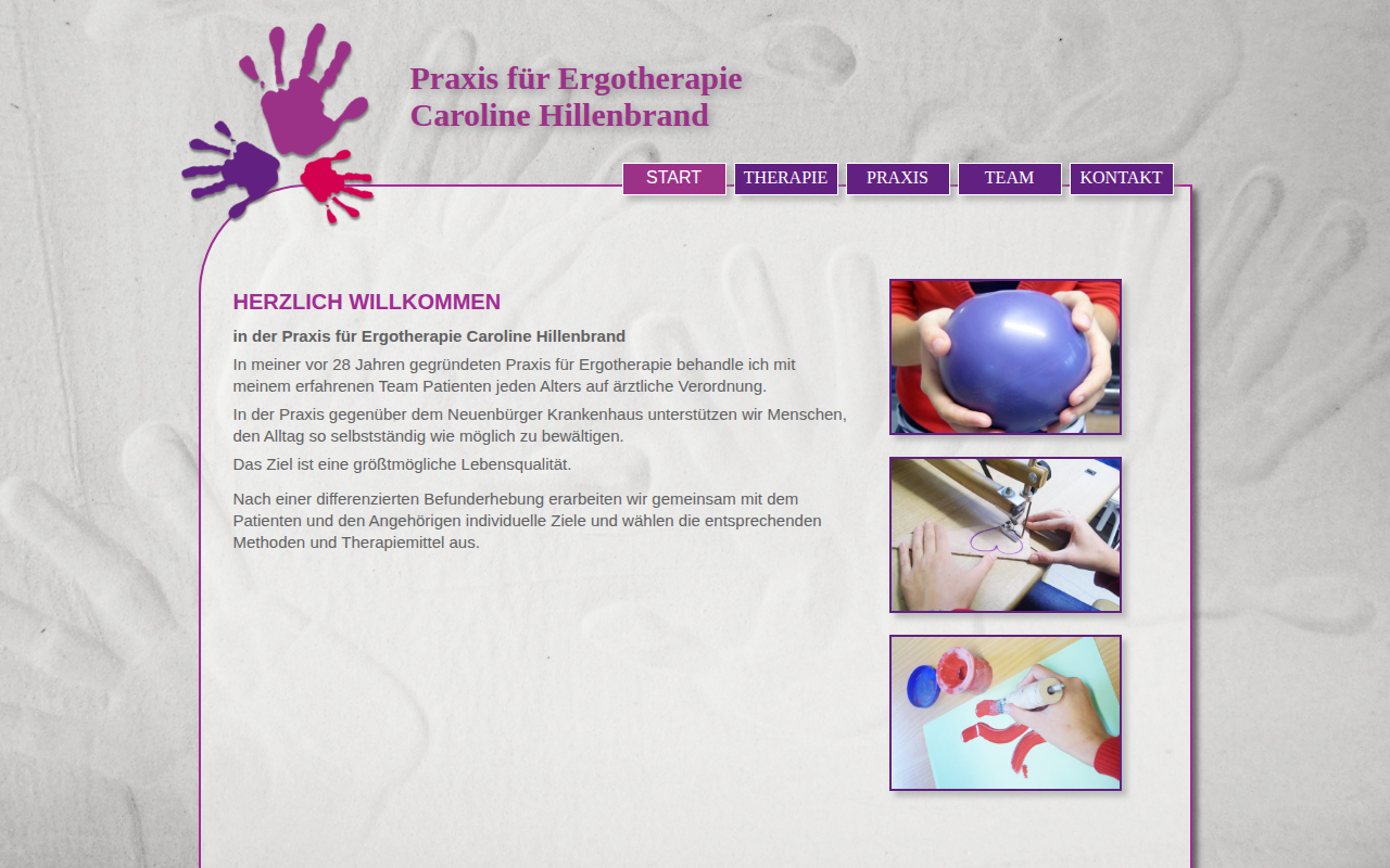 Screenshot ergotherapie-neuenbuerg.de