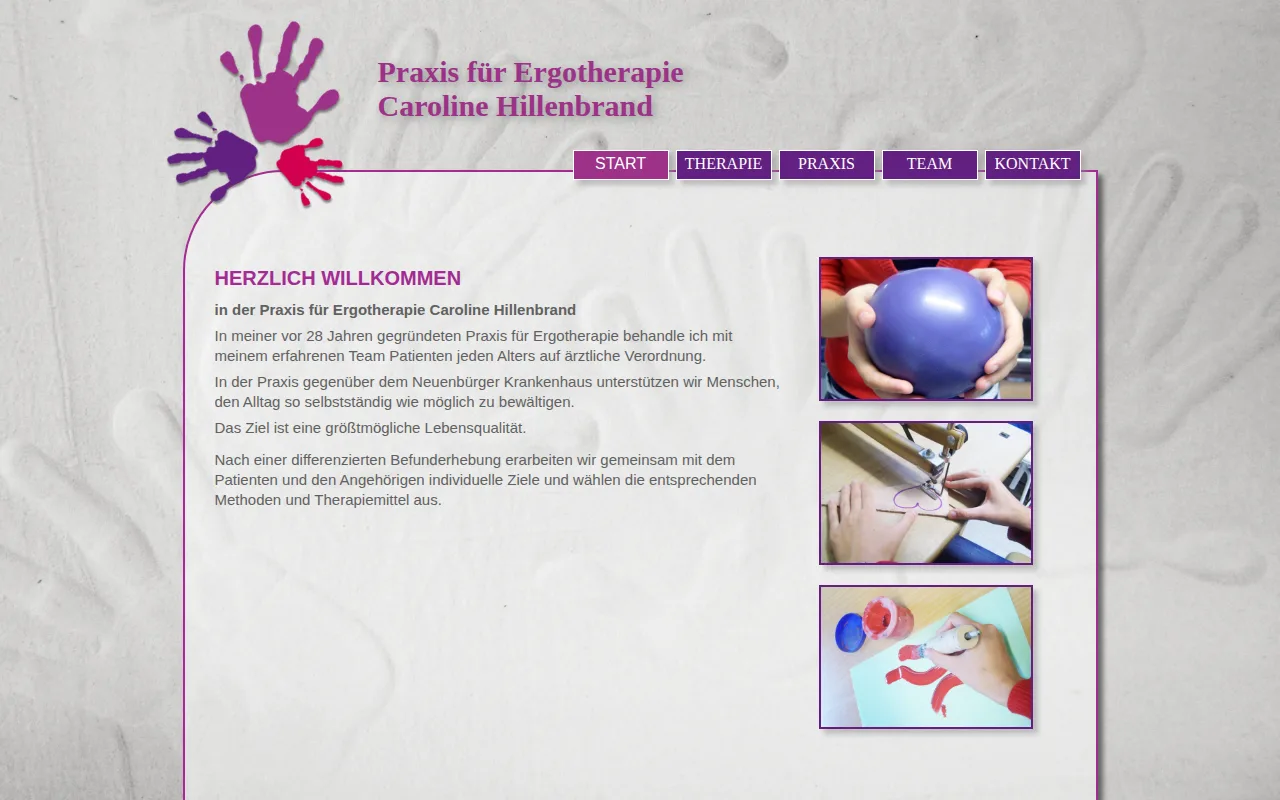 Screenshot ergotherapie-neuenbuerg.de