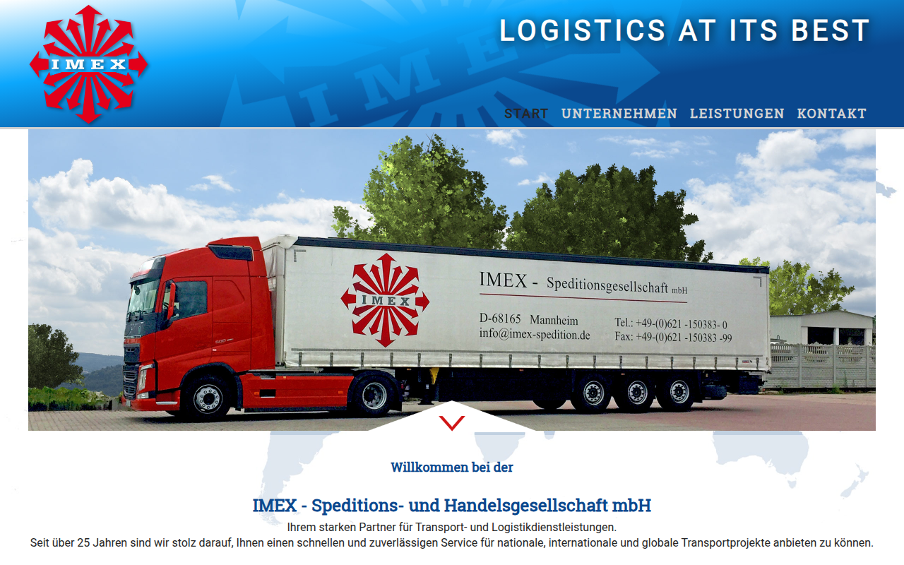 Screenshot imex-spedition.de