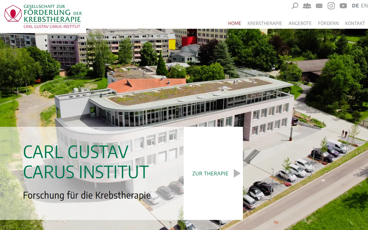 Screenshot krebstherapie-foerdern.de