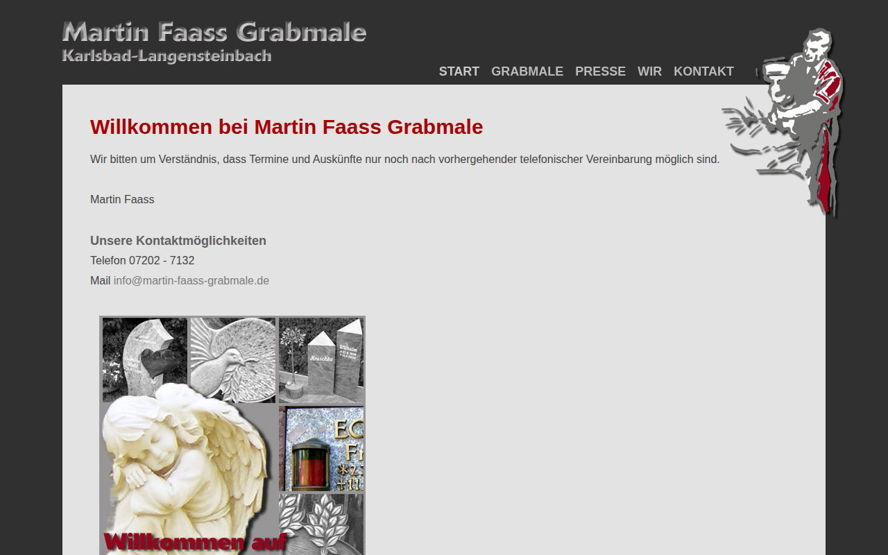 Screenshot martin-faass-grabmale.de