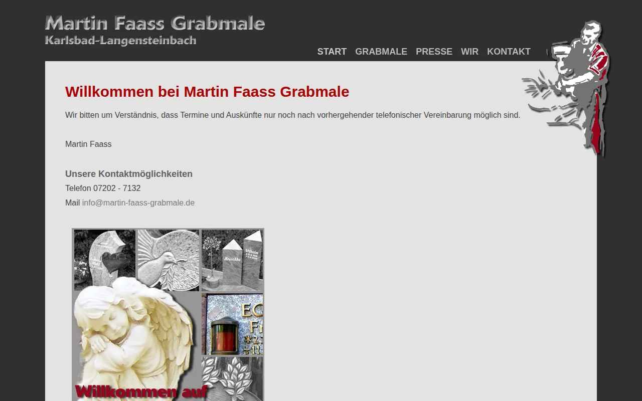 Screenshot martin-faass-grabmale.de