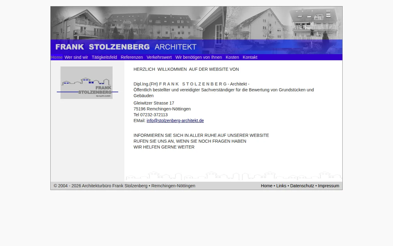 Screenshot stolzenberg-architekt.de